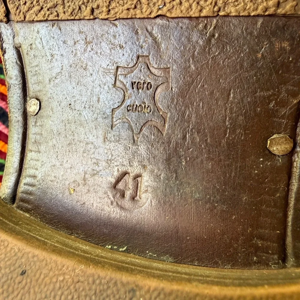 M.‎ Rossetti Vero Cuoio Leather Derby Shoes Mens Size 8 US Made In Italy Brown